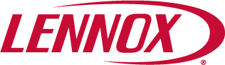 Red Lennox logo with a swoosh design on a white background.